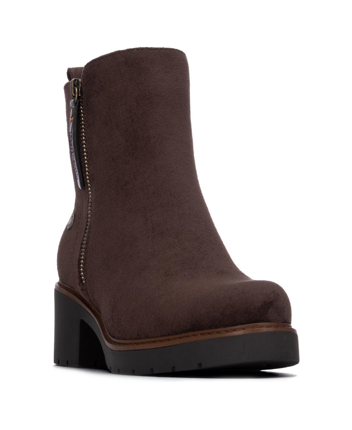 Xti Women's Refresh Suede Ankle Block-Heel Booties