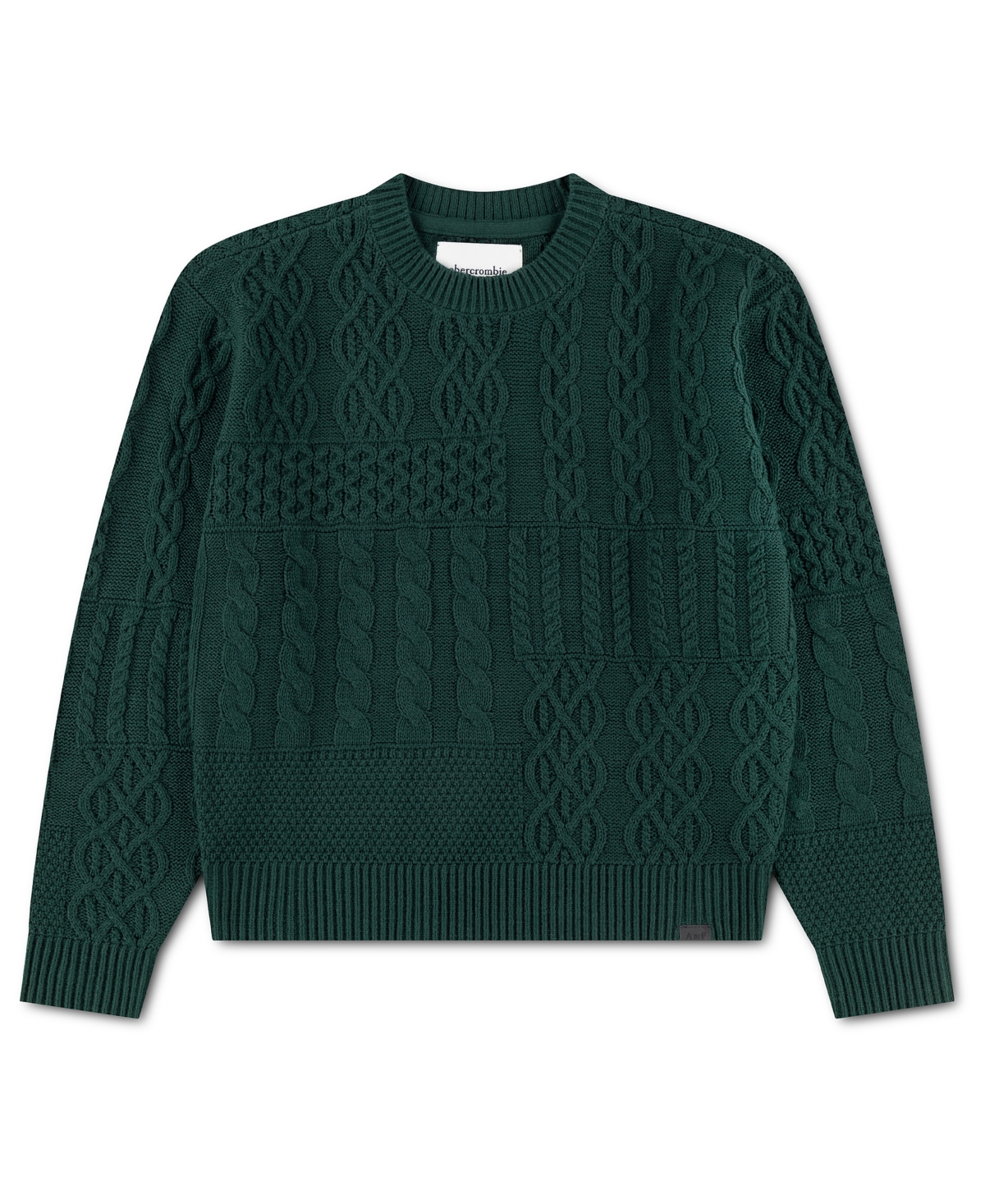abercrombie kids Boys' 8-20 Cable-Knit Long-Sleeve Crewneck Cotton-Blend Sweater