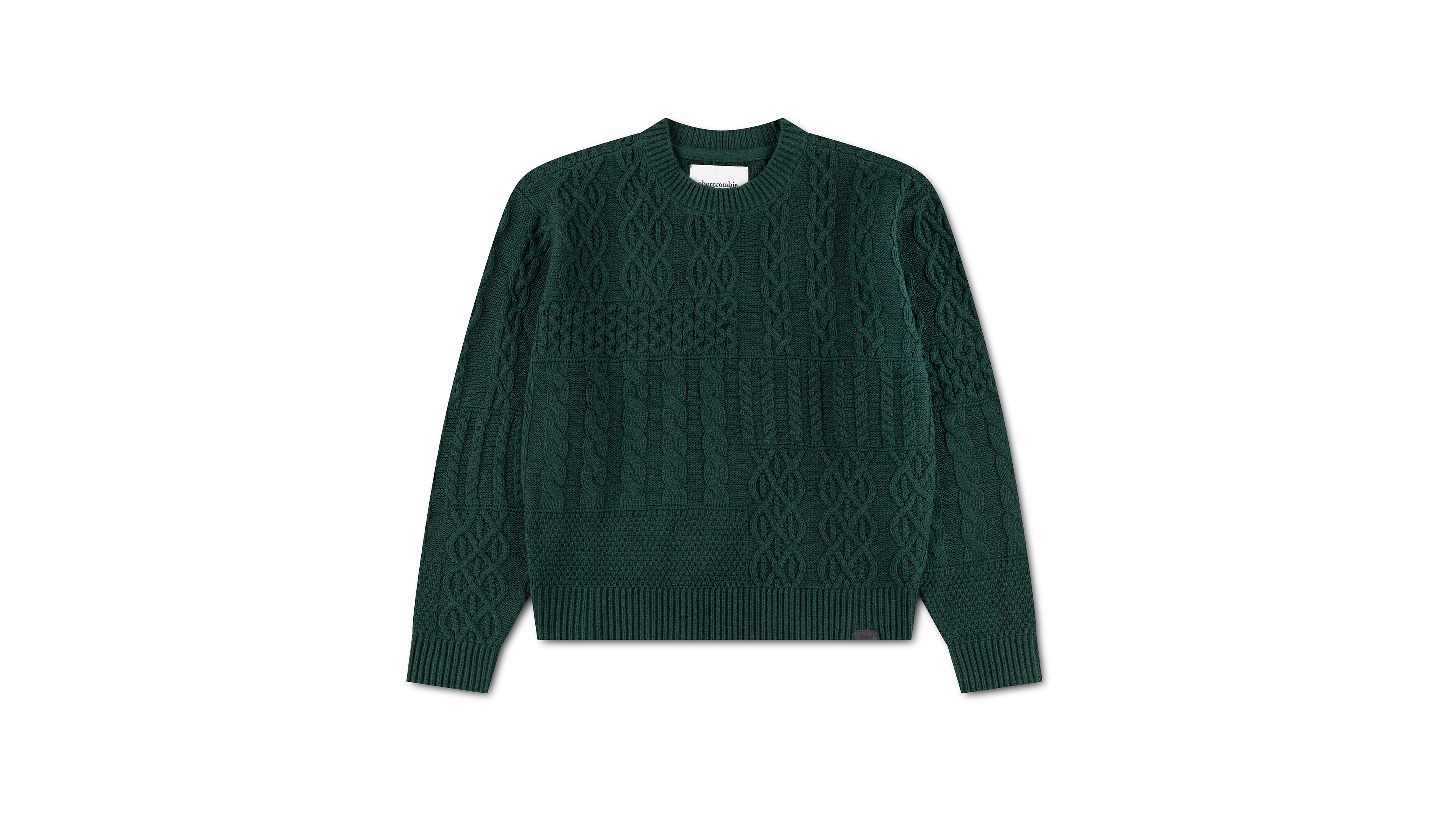 abercrombie kids Boys' 8-20 Cable-Knit Long-Sleeve Crewneck Cotton-Blend Sweater