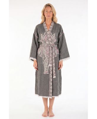 Women's Astrid Handwoven Jacquard Beach Cover-Up Robe