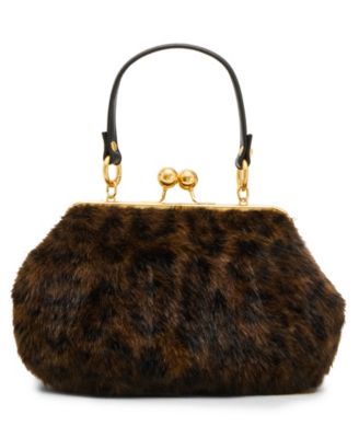 Leopard Small Kiss-Lock Crossbody Handbag