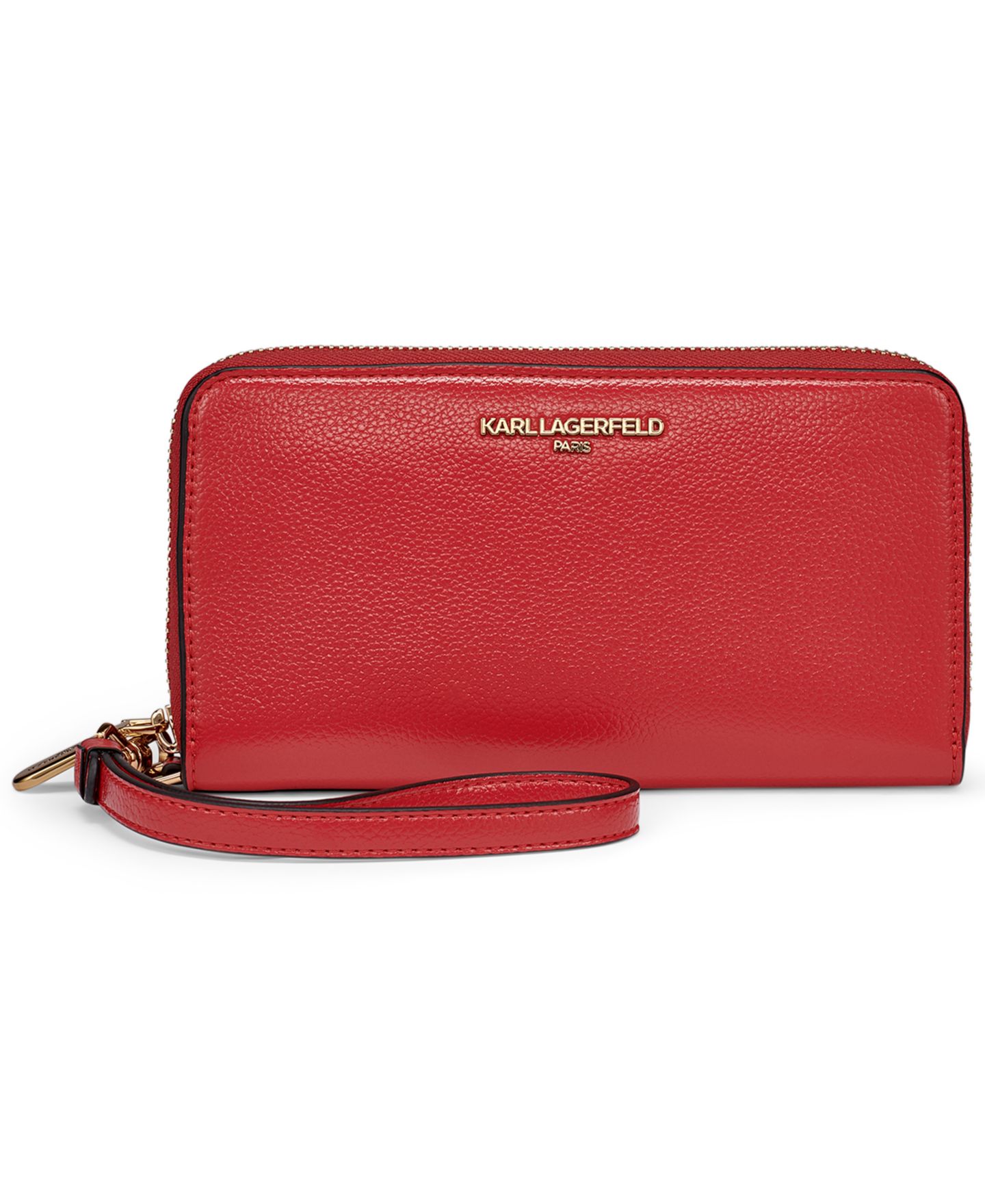 Женский кошелёк KARL LAGERFELD PARIS Maybelle Zip Around Wristlet, цвет: Красный — фото 1