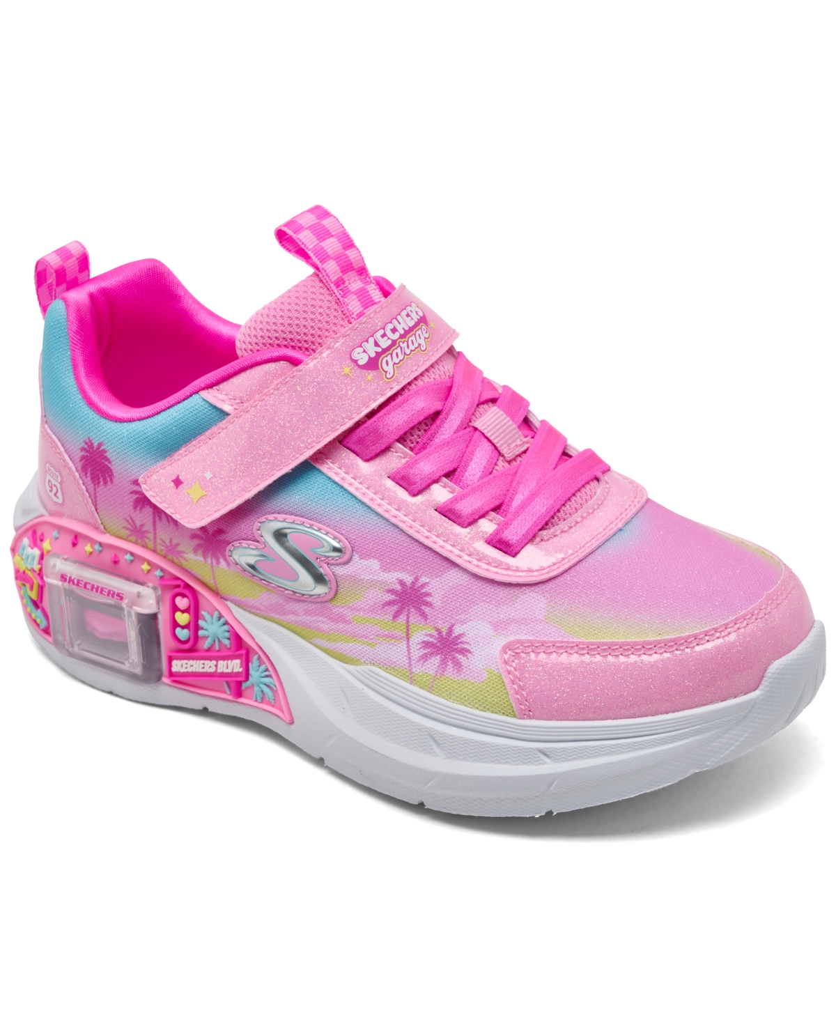 Skechers Little Girls' Garage - Glam Racer Lifestyle Sneakers from Finish Line