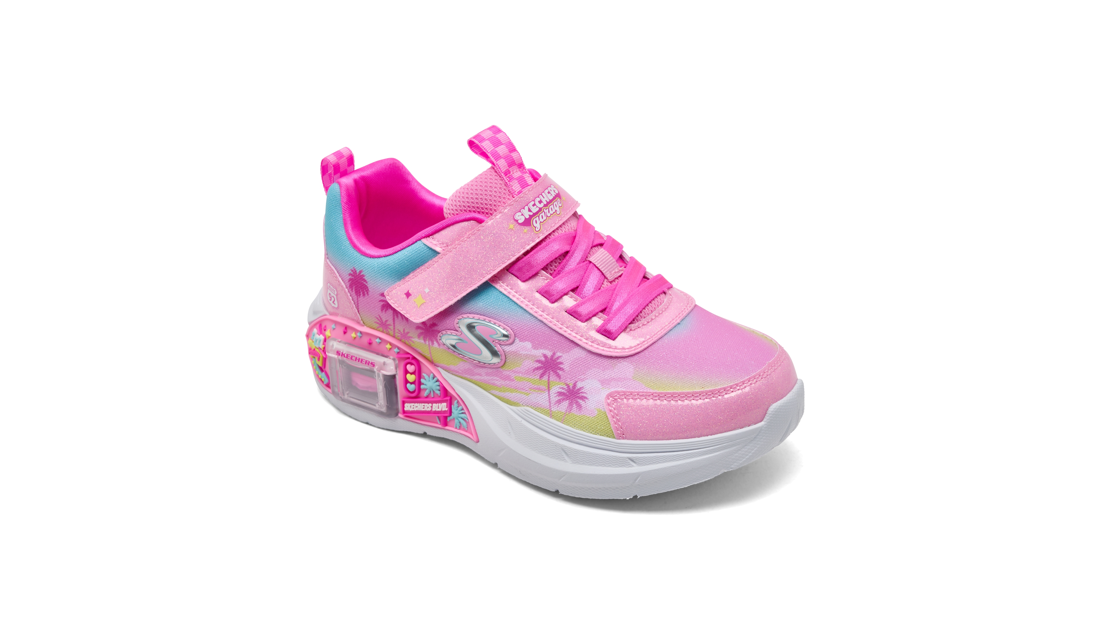 Skechers Little Girls' Garage - Glam Racer Lifestyle Sneakers from Finish Line