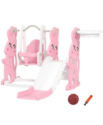 3-in-1 Activity Slide with Swing & Basketball Hoop, Ages 18-48 Months