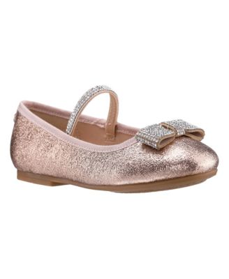 Toddler Girls' Nami Ballet Crystal-Accented Bow Non-Slip Flats