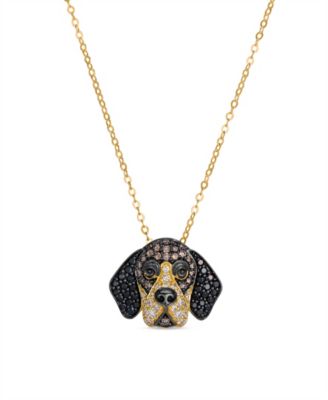 Honey Gold™ Colored Diamond Dog Pendant (1/2 ct. t.w.) in 14k Yellow Gold