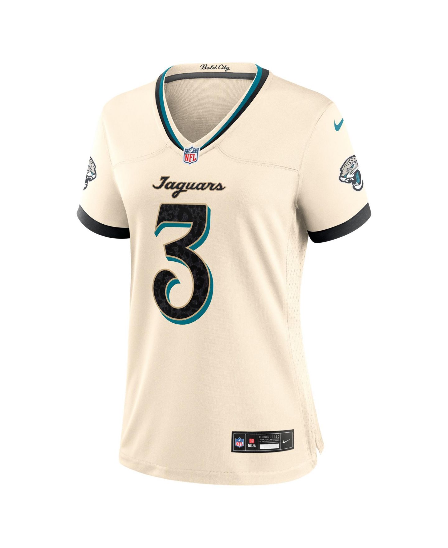 Женский топ Nike Jakobi Meyers Natural Jacksonville Jaguars 2026 Rivalries Collection Game Jersey — фото 2