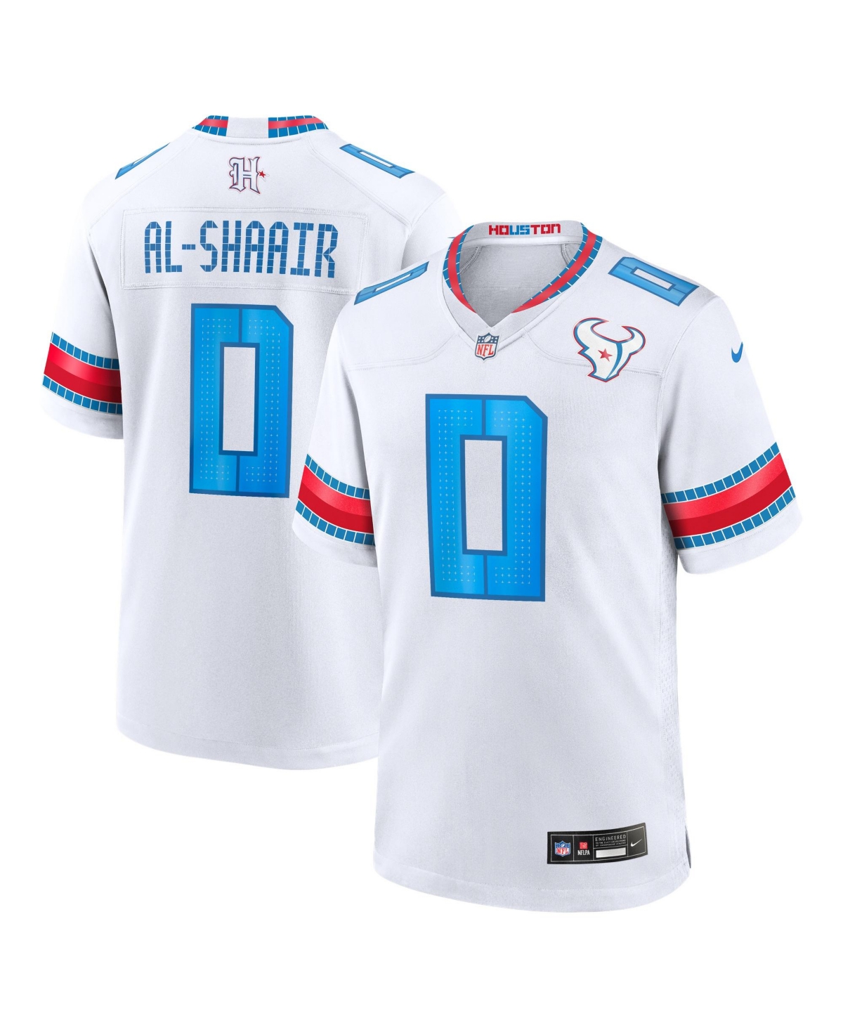 Nike Men's Azeez Al-Shaair White Houston Texans 2026 Rivalries Collection Game Jersey