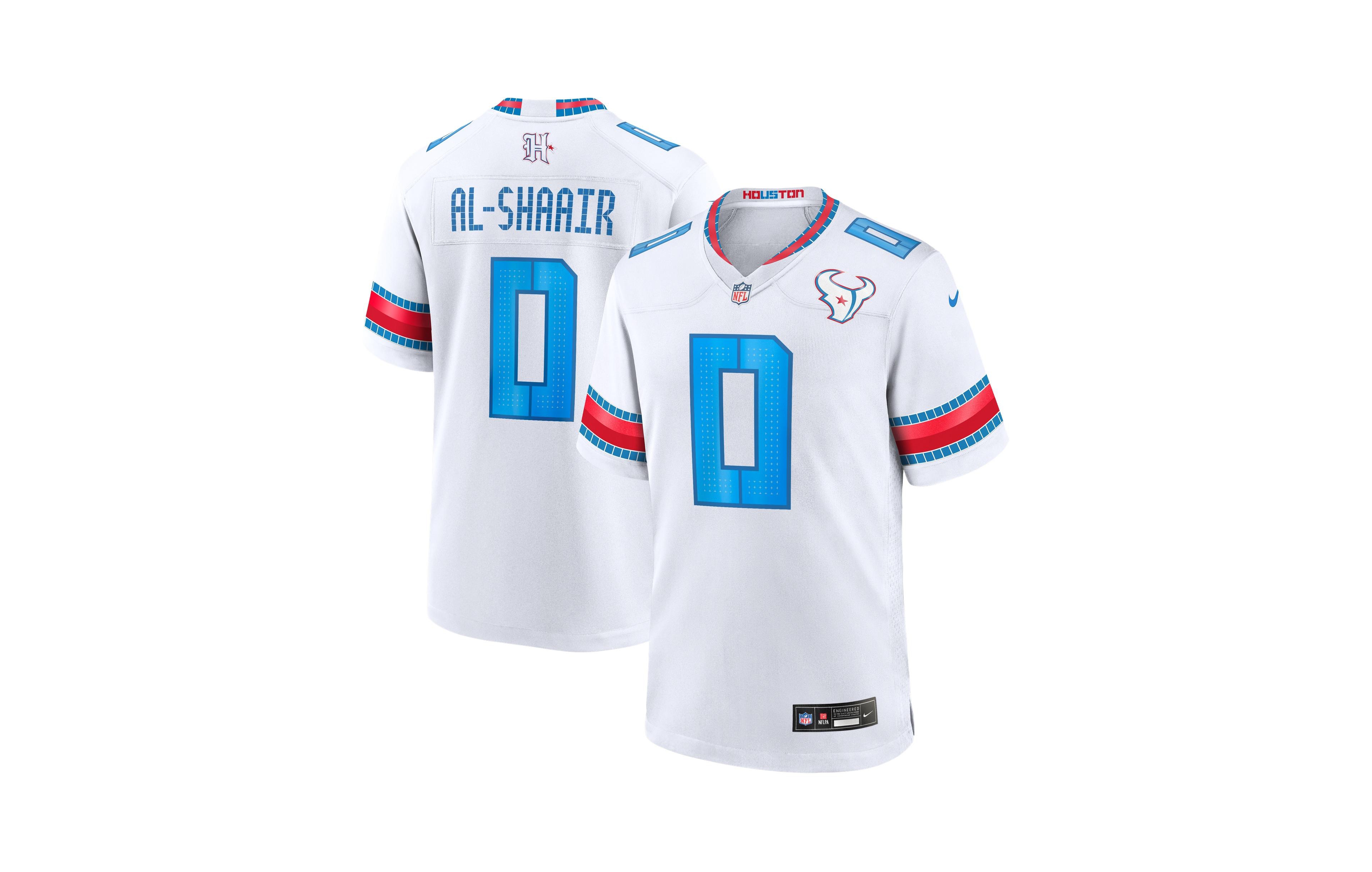 Nike Men's Azeez Al-Shaair White Houston Texans 2026 Rivalries Collection Game Jersey
