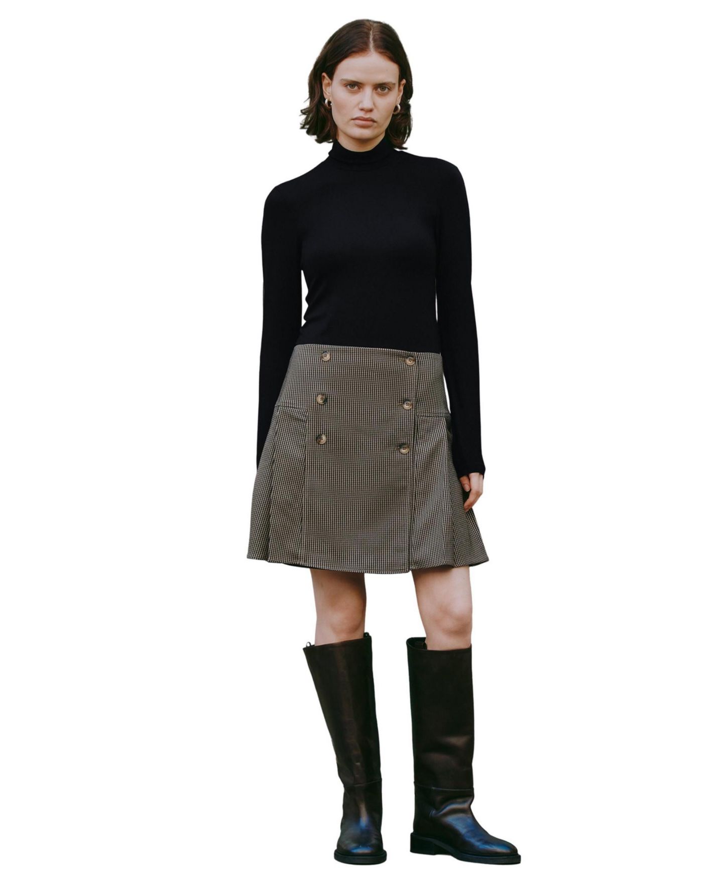 Женская юбка Albaray Pleated Mini, цвет: Коричневый — фото 3