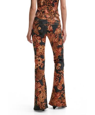 Women's Printed Flare Jeans