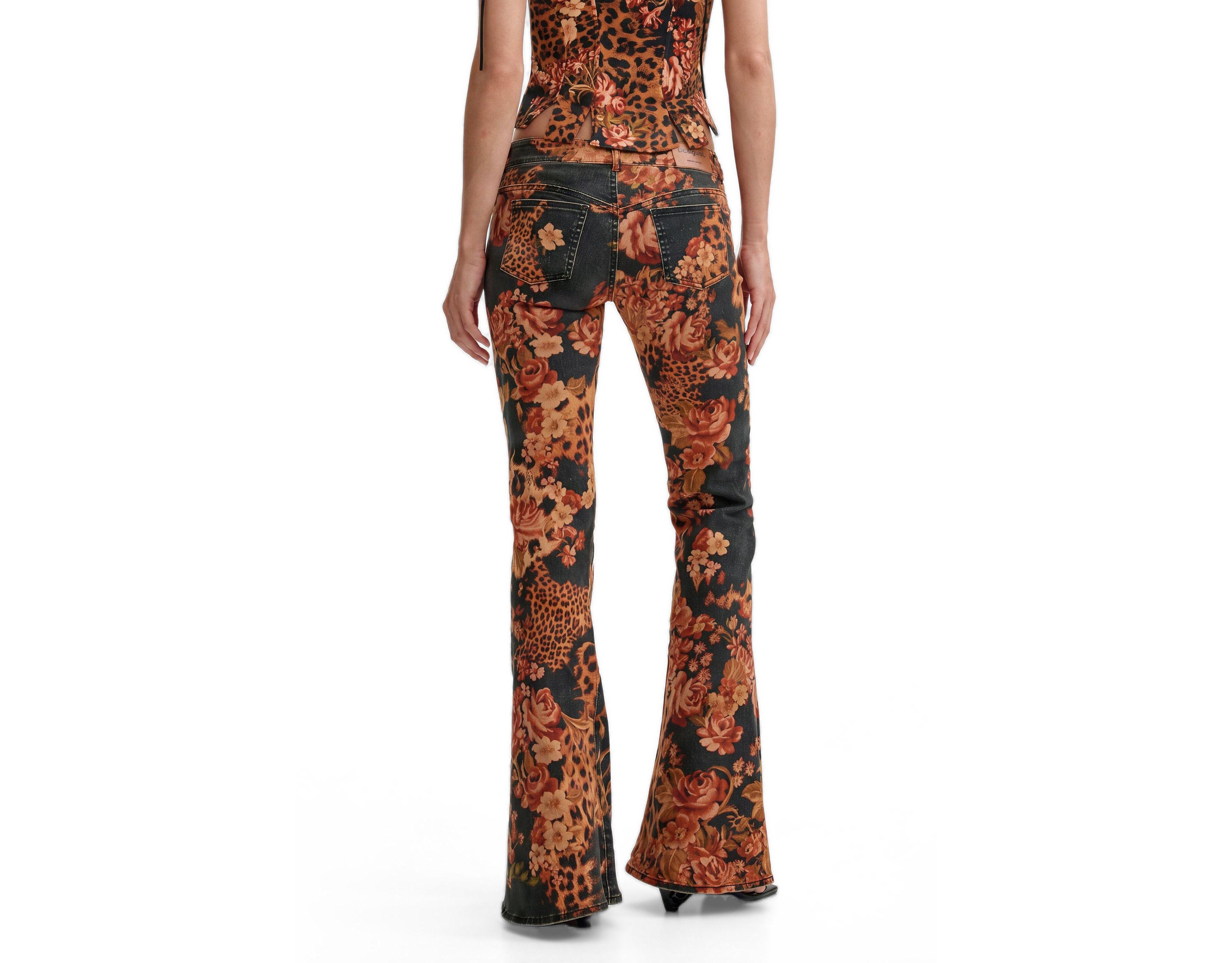Desigual Women's Printed Flare Jeans