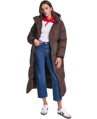 Women's Extra Long Quilted Parka Coat