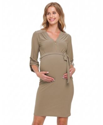 Women's Adjustable-Sleeve Zip-Front Dress