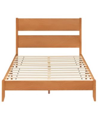 Queen Wood Platform Bed Frame with Headboard and Slat Support