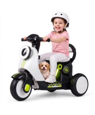 6V Battery Powered Motorcycle with LED Headlight, Light-Up Deck, Ages 3-5