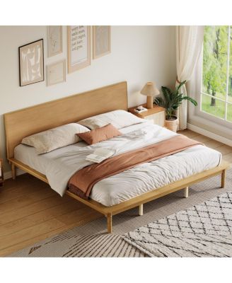 Streamdale Furniture Mid-Century Modern King Platform Bed Frame with ...