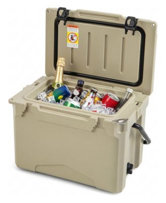 25-Quart Insulated Hard Cooler with Built-In Cup Holders