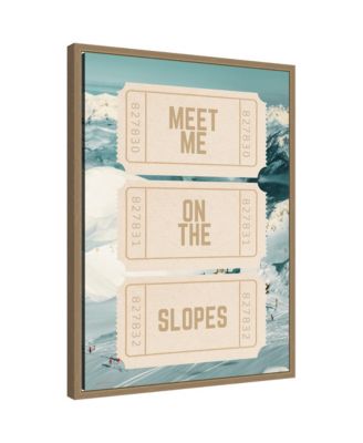 Meet Me On The Slopes by Honey Island Studio Framed Canvas Wall Art Print