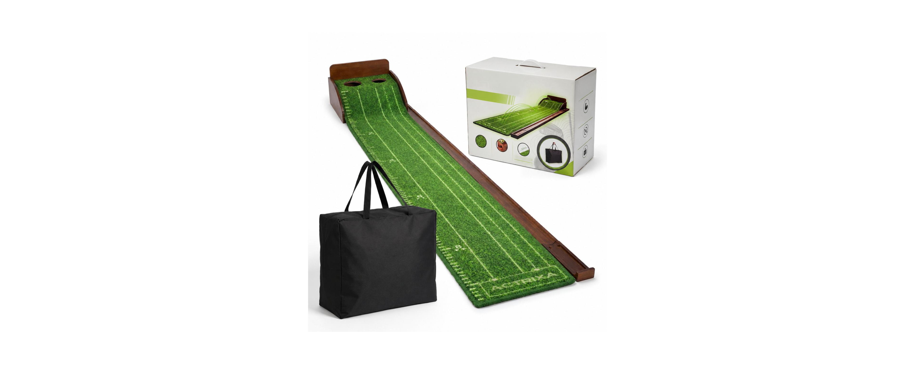 Peneyon Indoor Golf Putting Green Mat With Full Length Ball Return And Carry Bag For Home Office Practice