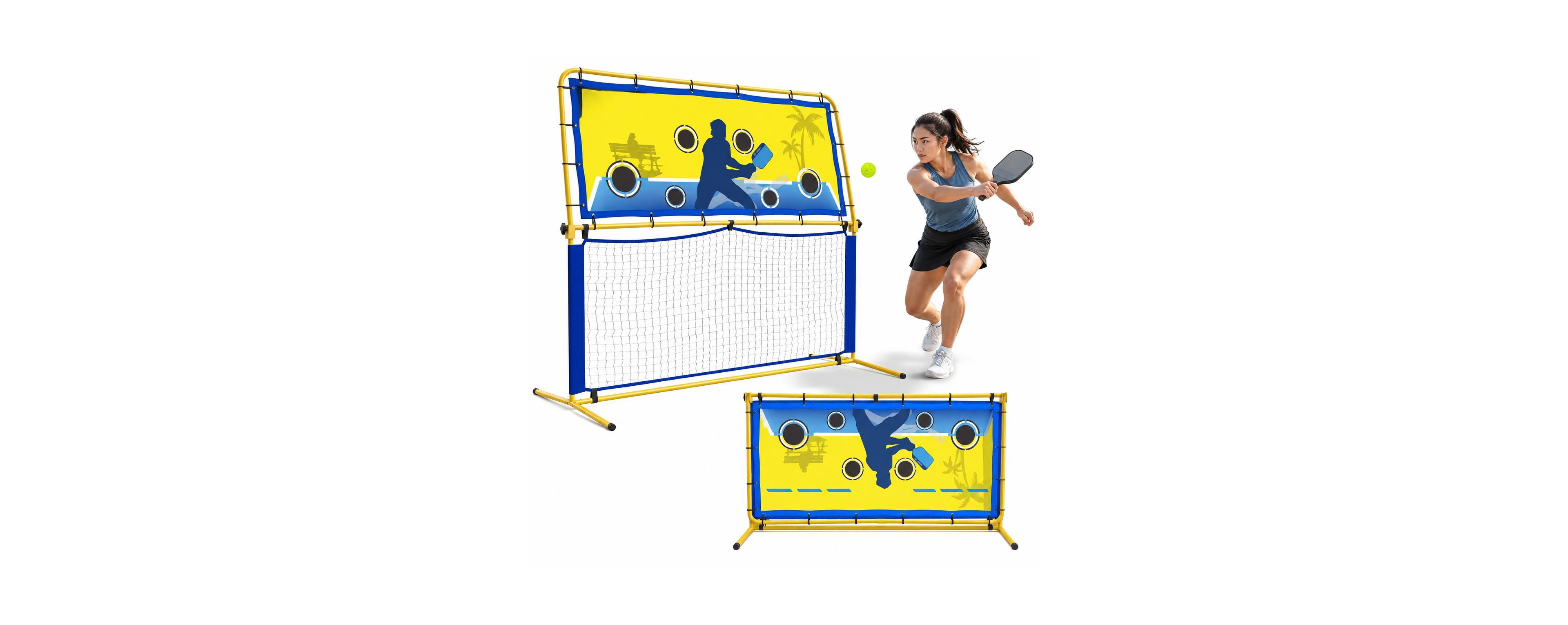 Peneyon Portable 2 in 1 Pickleball Rebounder and Net Adjustable Heavy Duty Iron Frame