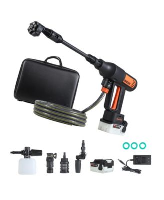 Dual-Battery Cordless Pressure Washer with 420W Brushless Motor and 5 Nozzles