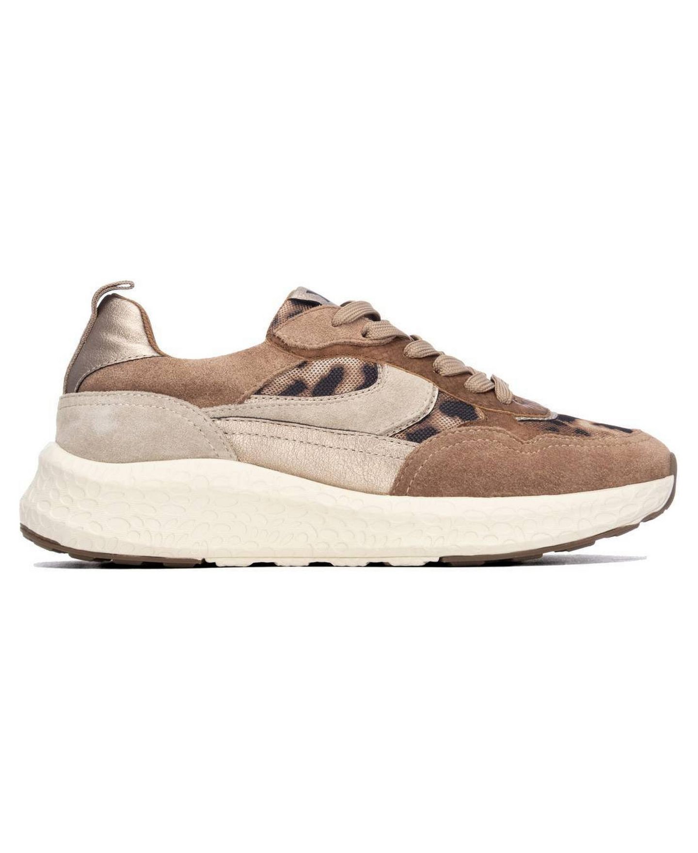 Женские кроссовки XTI Faux Suede, цвет: Бежевый — фото 4