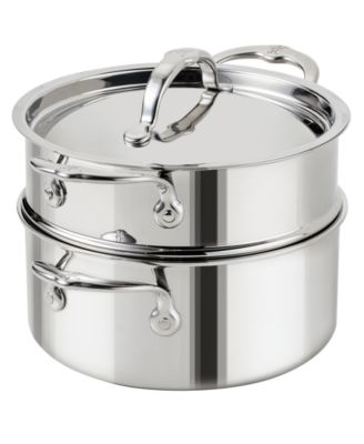 ProBond&reg; Luxe 3-Quart Polished Professional Clad Stainless Steel Soup Pot and Steamer Insert Set