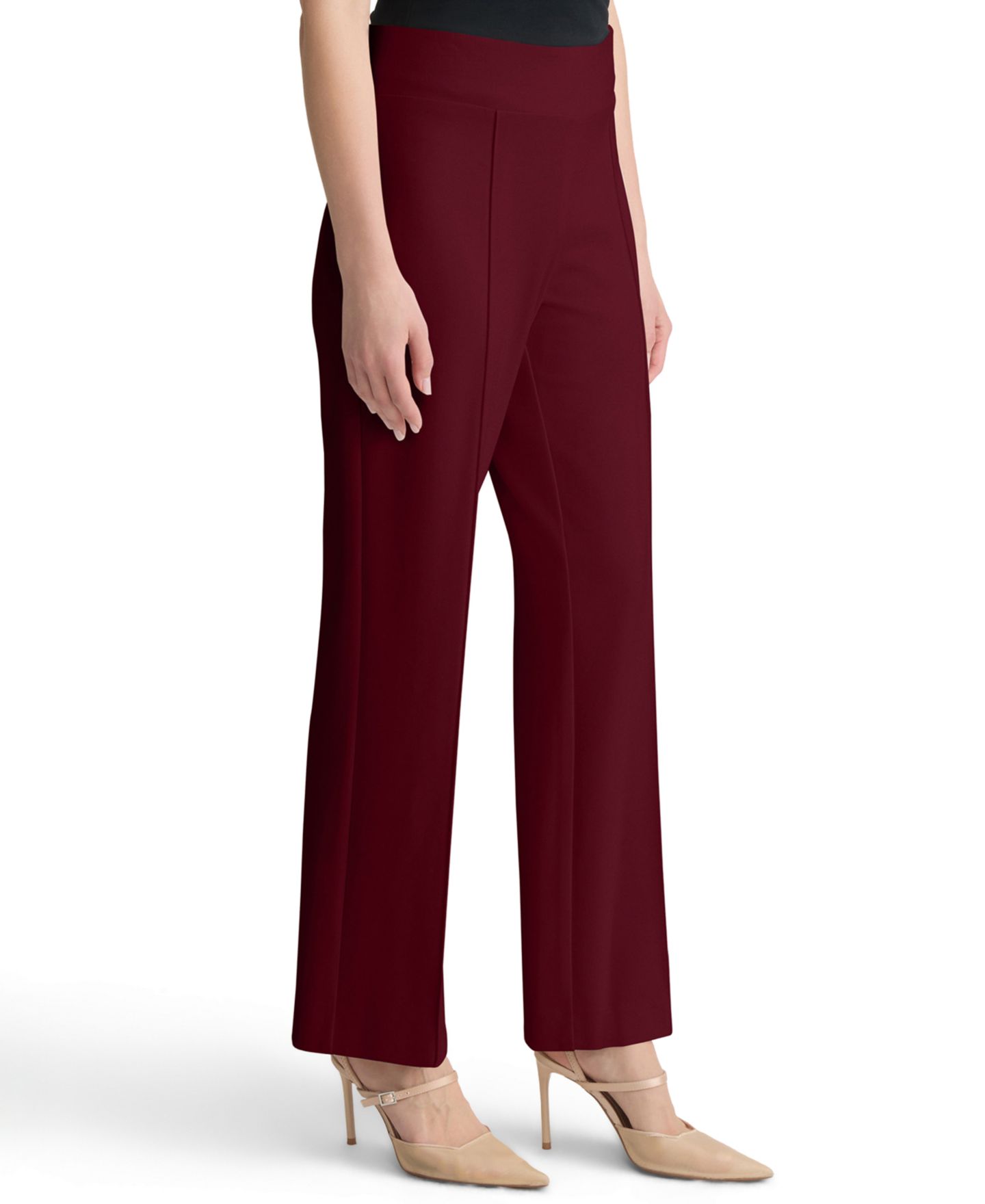 Женские брюки Jones New York Petite Serenity Pintuck, цвет: Винный — фото 2