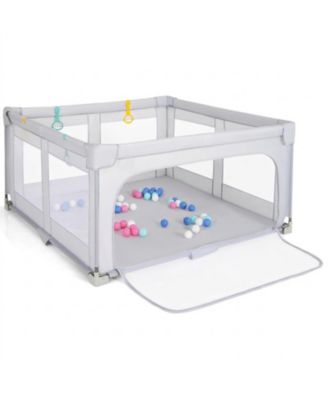 Large Foldable Playpen with Zippered Gate
