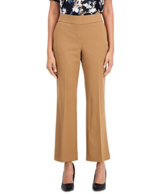 Petite Pull-On Straight-Leg Pants
