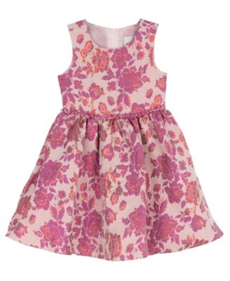 Girls' 2T-6X Brocade Sleeveless Dress 
