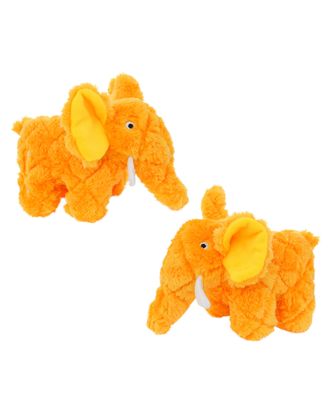 Jr Safari Elephant 2 Pack, Durable Plush Squeaky Dog Toy