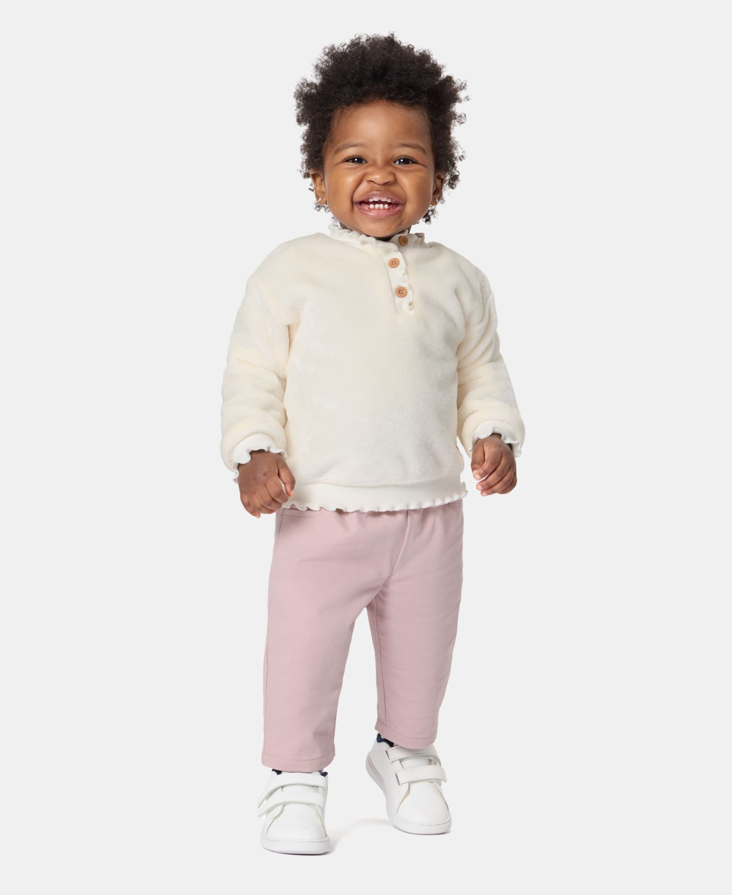 Комплект Calvin Klein Long-Sleeve Sherpa Top and Pants, 2-Piece Set для девочек-малышей, цвет: Розовый — фото 6