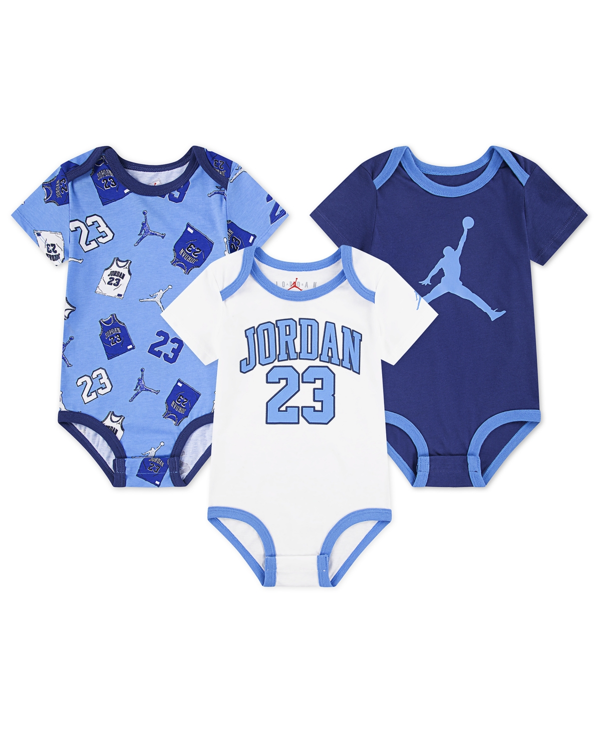 Jordan Baby 3-Pack Short-Sleeve Jersey Bodysuits