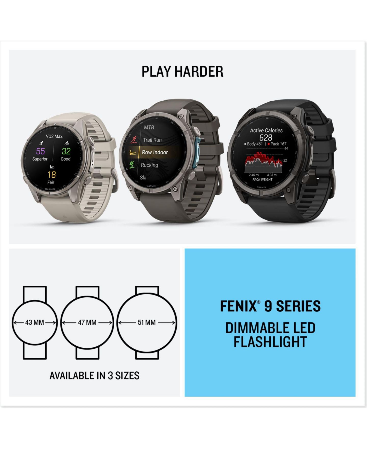 Мультиспортивные GPS-смарт-часы Garmin Fenix 9, 43 мм, силиконовый ремешок Fog Gray, цвет: Туманный серый — фото 9