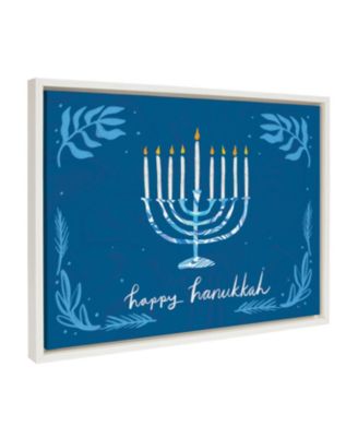 Sylvie Happy Hanukkah Framed Canvas by Jessi Raulet of Ettavee