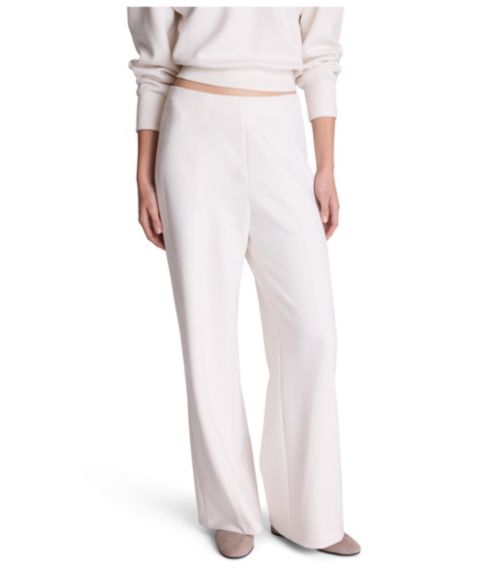 Женские брюки Kenneth Cole Hollywood Waist High-Waist Wide-Leg Faux Suede, цвет: Устричный