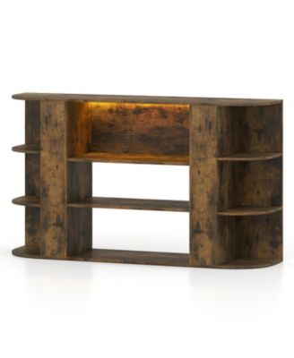 50 Inch TV Stand with RGB Lights and Removable Center Shelf
