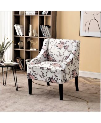Versatile Upholstered Accent Chair with Solid Wood Frame