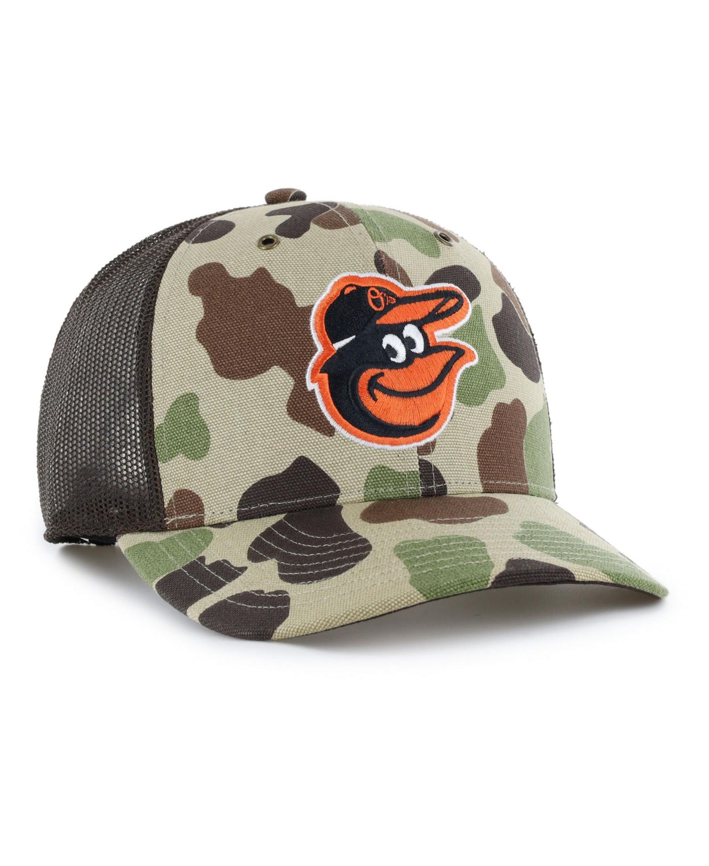 Мужская кепка '47 Brand Camo Baltimore Orioles Duck Camo Trucker Hat — фото 4