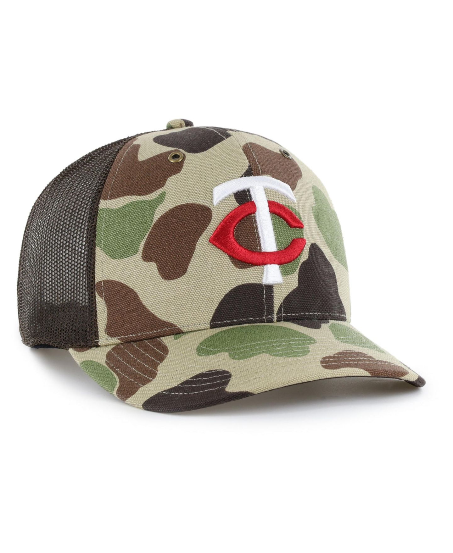 Мужская кепка '47 Brand Camo Minnesota Twins Duck Camo Trucker Hat — фото 2