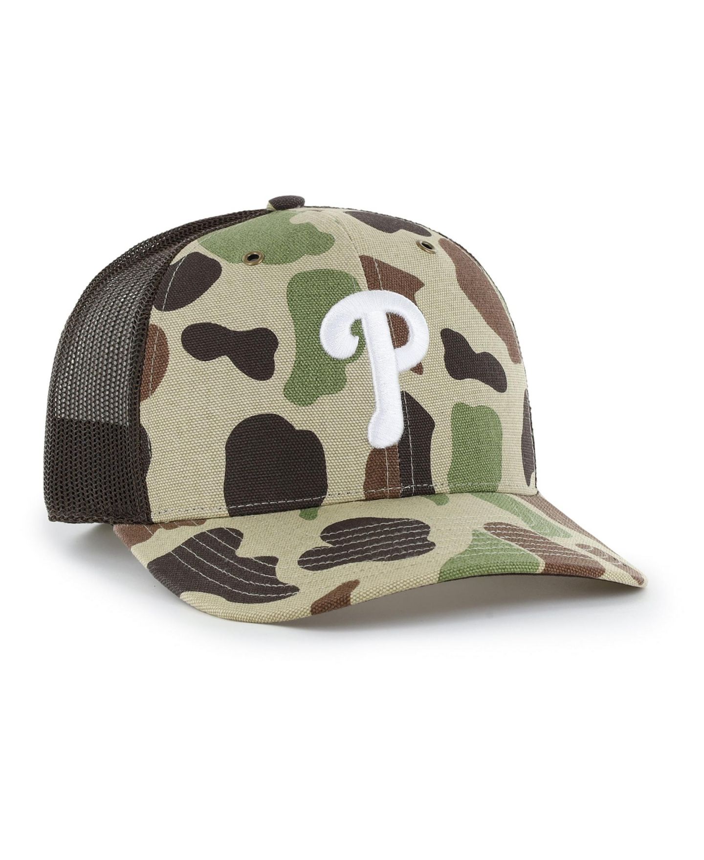Мужская кепка '47 Brand Camo Philadelphia Phillies Duck Camo Trucker Hat — фото 2
