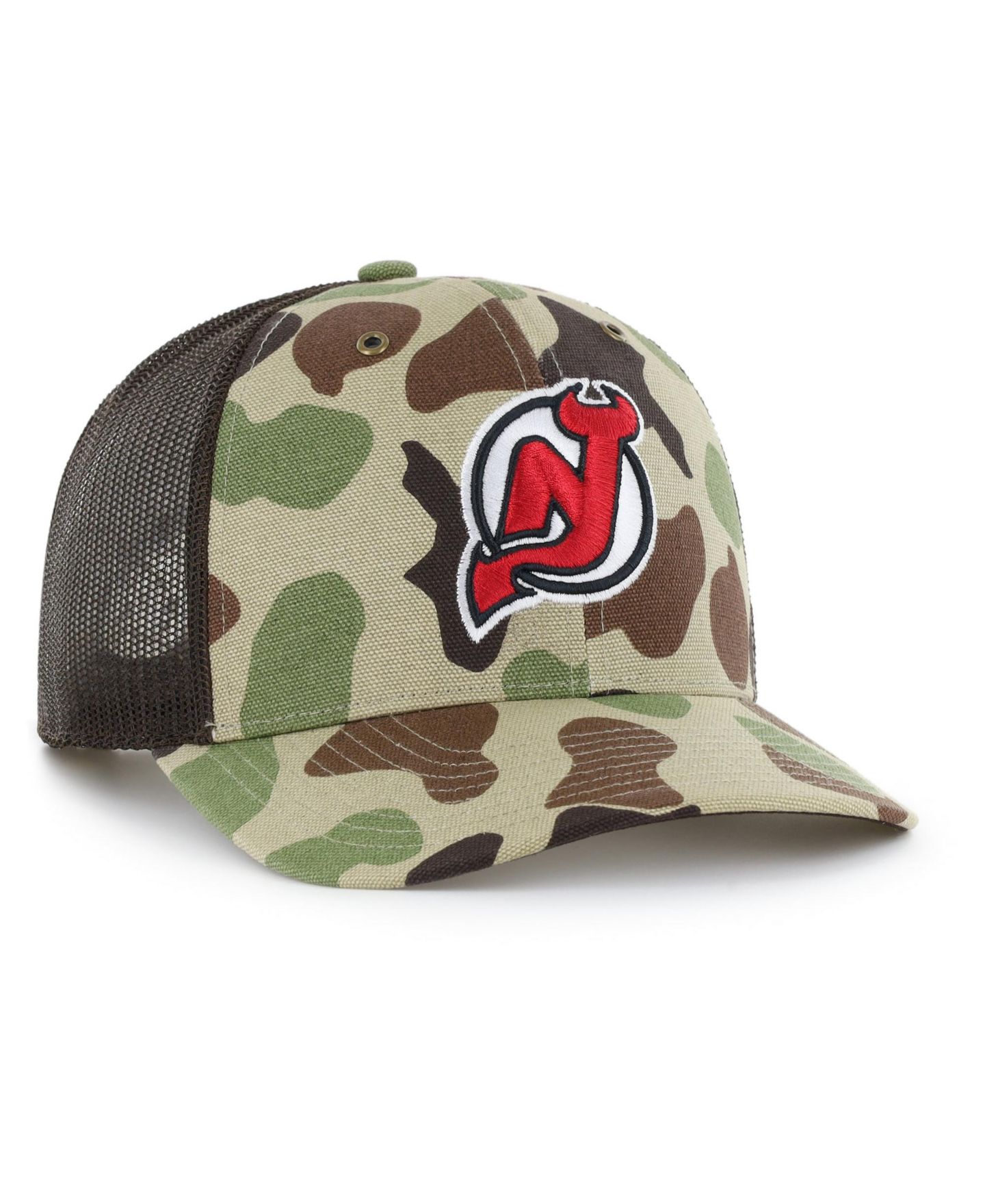 Мужские головные уборы '47 Brand Camo New Jersey Devils Duck Camo Trucker Hat — фото 2