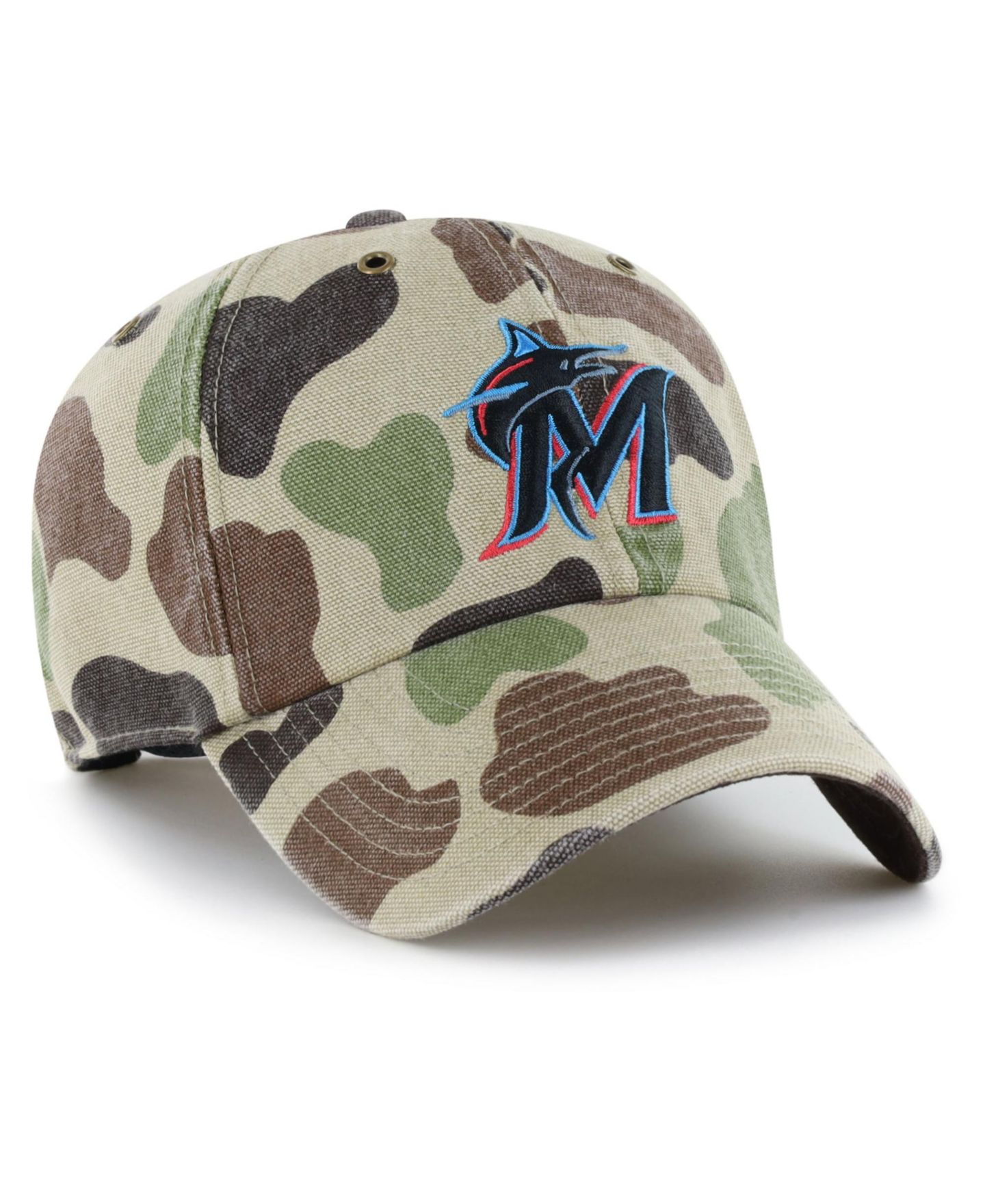 Мужская кепка '47 Brand Camo Miami Marlins Duck Camo Clean Up Adjustable Hat — фото 2