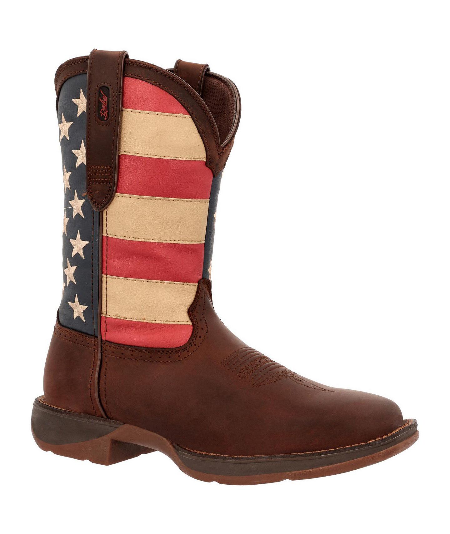 Мужские ботинки Durango Rebel by Patriotic Pull-On Western Flag Boot, цвет: Коричневый — фото 9