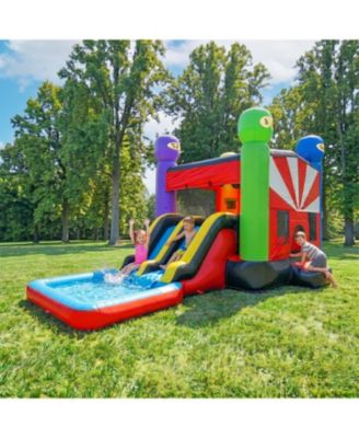 Jumporange Ninja Warrior Dual-Lane 24' L x 12' W x 13' H Inflatable Bounce House Combo, 1,050 lb Capacity, Ages 3+