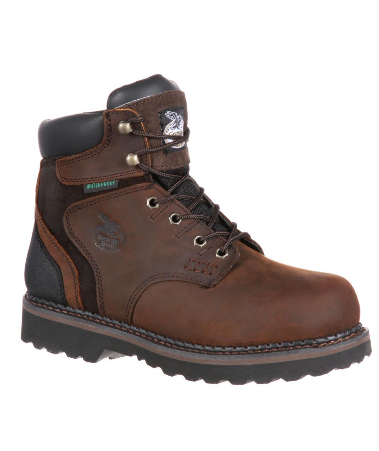 Мужские ботинки GEORGIA BOOT Brookville Waterproof 6" Work Boot, цвет: Тёмный коричневый — фото 6