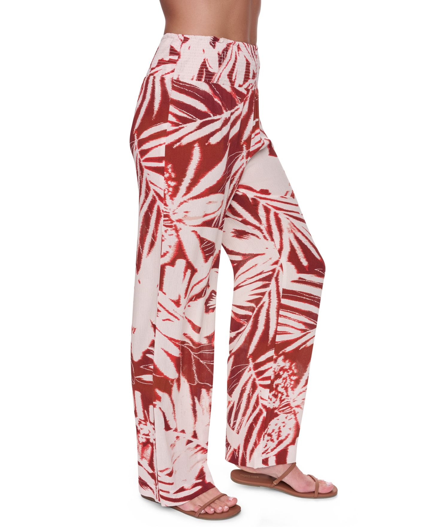 Женские брюки DKNY Smocked-Waist Cover-Up Pull-On, цвет: Чёрный — фото 19